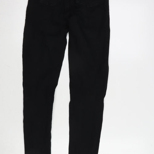 TALLY WEiJL Womens Black Cotton Blend Skinny Jeans Size 8 L29 in Regular Zip