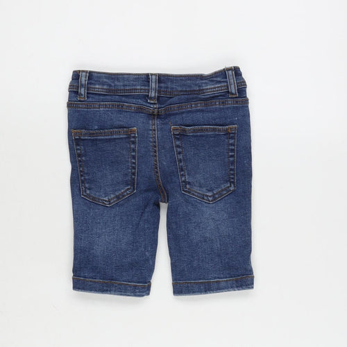 Denim & Co. Boys Blue Cotton Straight Jeans Size 2-3 Years Regular Button