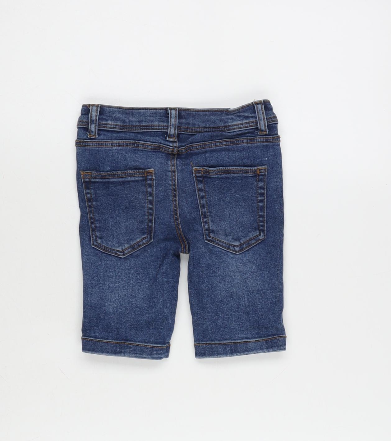 Denim & Co. Boys Blue Cotton Straight Jeans Size 2-3 Years Regular Button