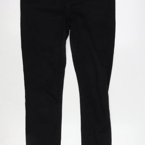 H&M Womens Black Cotton Blend Tapered Jeans Size 30 in L30 in Regular Zip