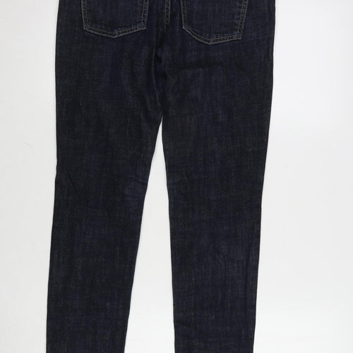 Gap Womens Blue Cotton Blend Skinny Jeans Size 30 in L29 in Regular Zip - Zips to ankle