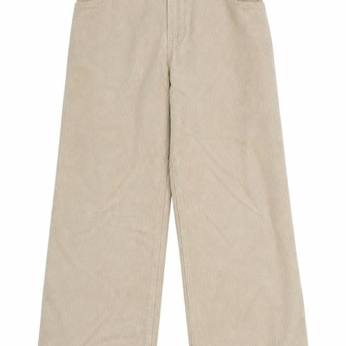 Berksha Womens Beige Cotton Trousers Size 8 L31 in Regular Zip