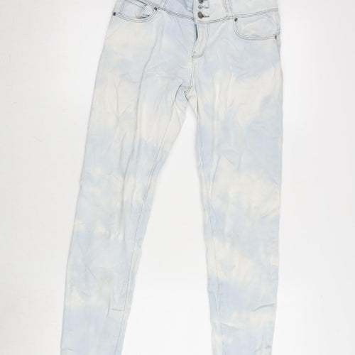 WAX JEAN Womens Blue Cotton Blend Tapered Jeans Size 26 in L27.5 in Regular Zip