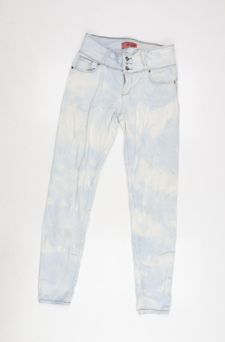 WAX JEAN Womens Blue Cotton Blend Tapered Jeans Size 26 in L27.5 in Regular Zip