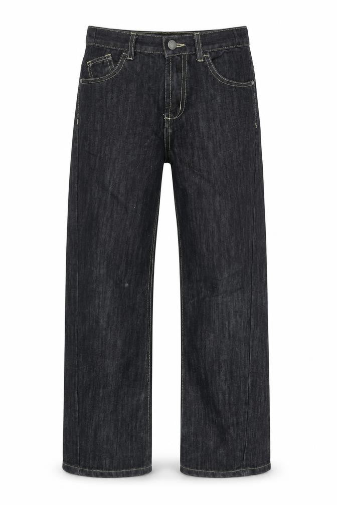Matalan Girls Blue Cotton Bootcut Jeans Size 11 Years L25 in Regular Zip