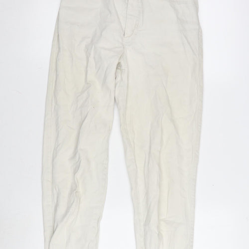 Kennys Womens Ivory Cotton Blend Tapered Jeans Size 25 in L31 in Regular Zip