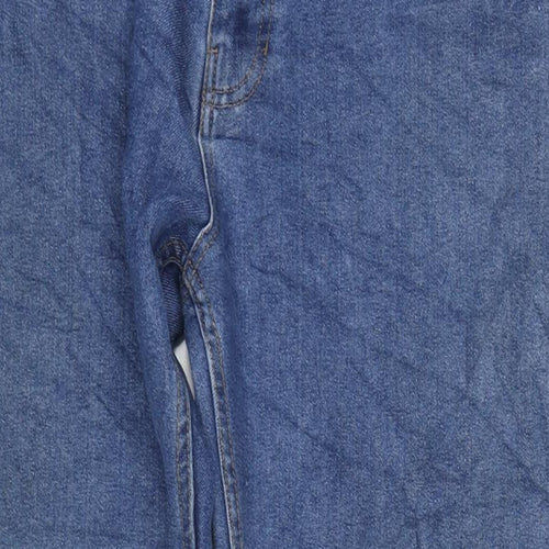 Denim & Co. Mens Blue Cotton Blend Straight Jeans Size 34 in L34 in Regular Zip