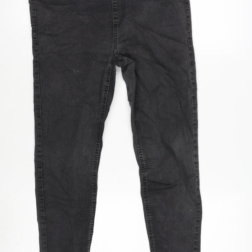 Marks and Spencer Womens Grey Cotton Blend Jegging Jeans Size 10 L24.5 in Regular