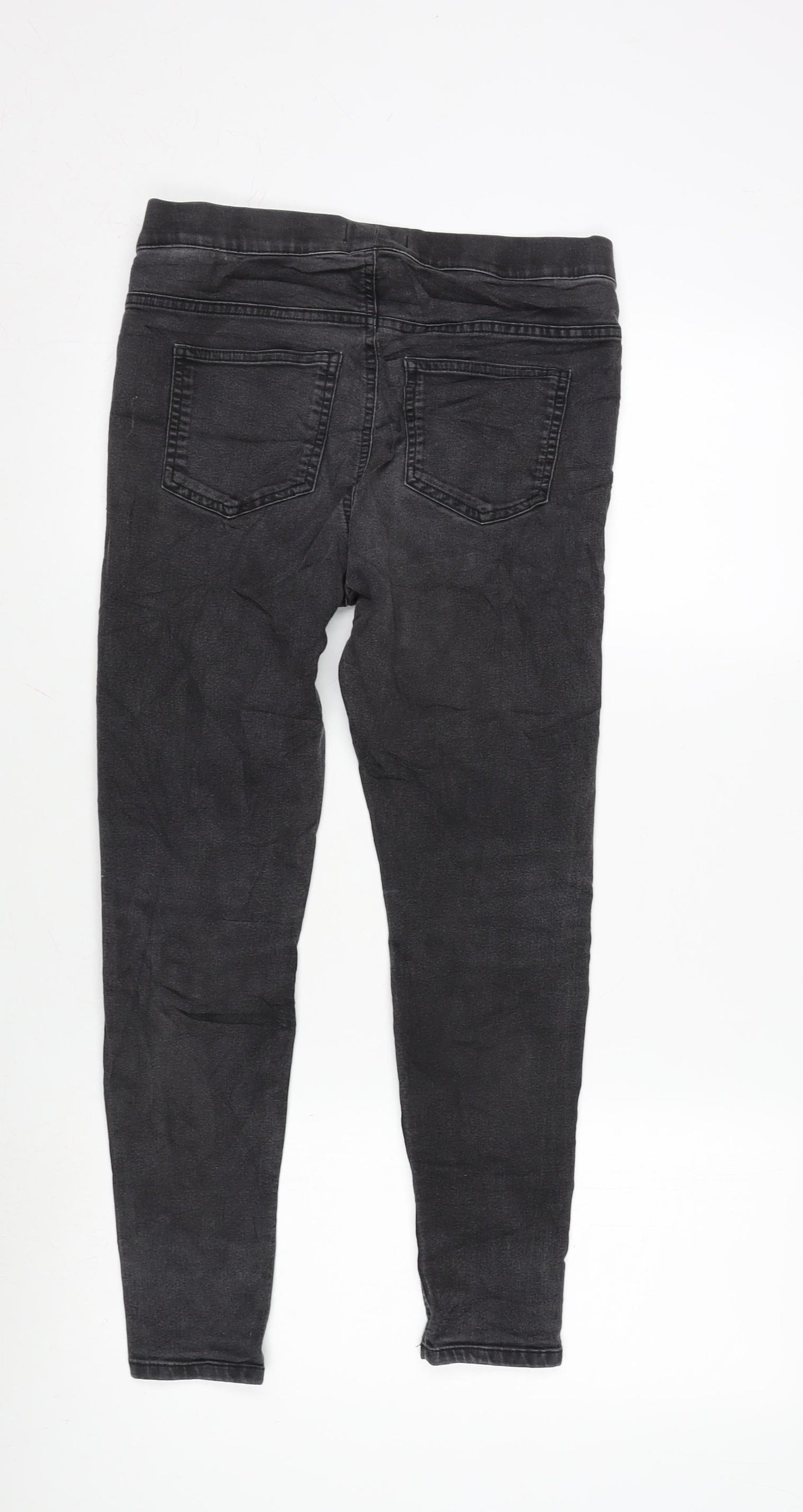 Marks and Spencer Womens Grey Cotton Blend Jegging Jeans Size 10 L24.5 in Regular