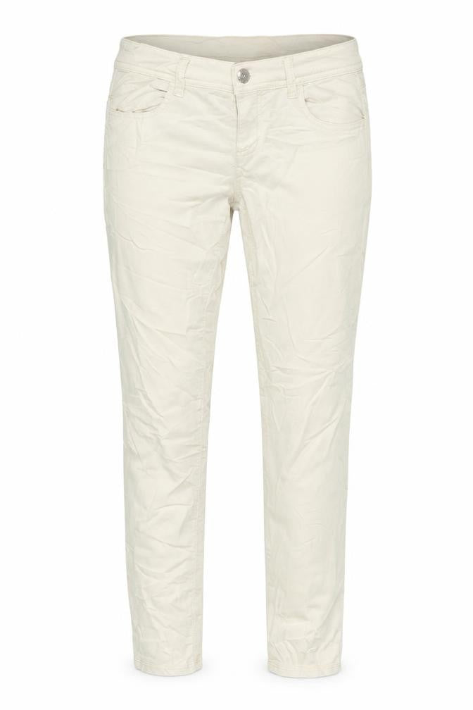 Benetton Womens Beige Cotton Trousers Size 32 in L29 in Regular Zip