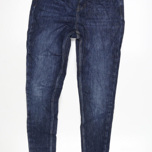 TU Womens Blue Cotton Blend Skinny Jeans Size 8 L27 in Regular Zip