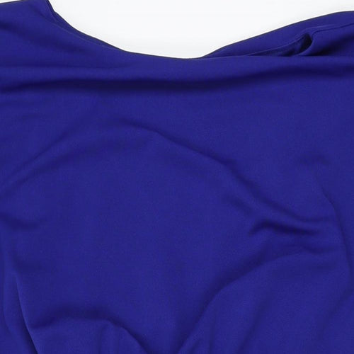 Stylewise Womens Blue Polyester Bodycon Size 10 Boat Neck Pullover
