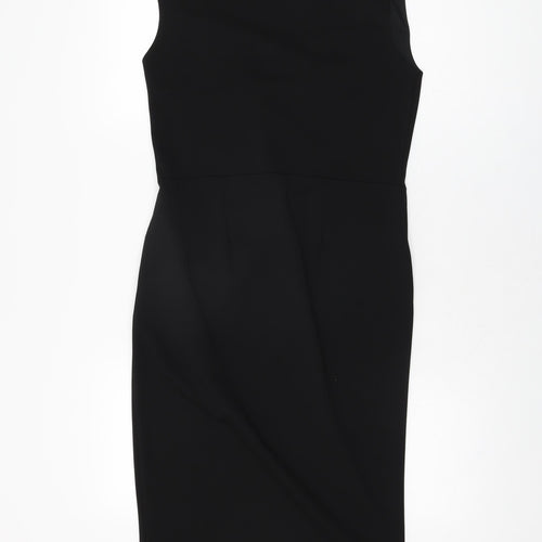 Boohoo Womens Black Polyester Bodycon Size 12 Sweetheart Pullover