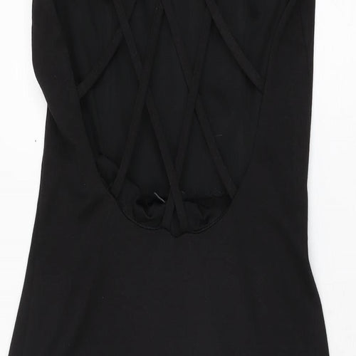 ASOS Womens Black Polyester Bodycon Size 6 Sweetheart Pullover