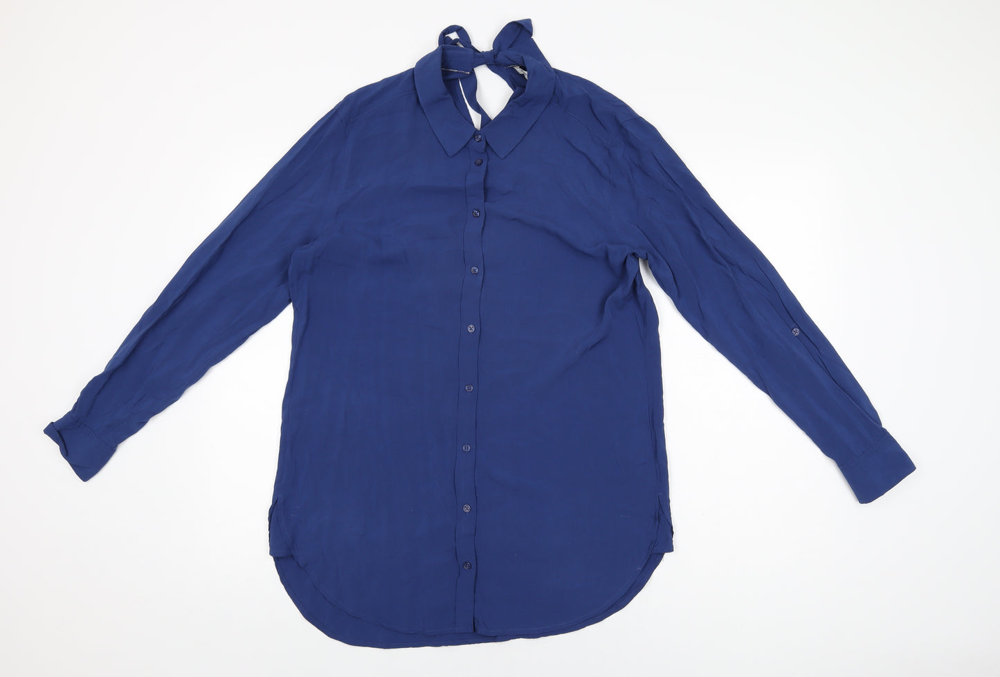 Sandwich Womens Blue Viscose Basic Button-Up Size 10 Collared