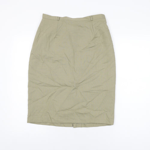 St Bernard Womens Beige Polyester Straight & Pencil Skirt Size 14 Zip
