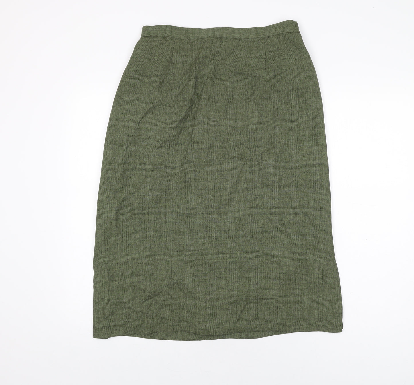 Jumper Womens Green Polyester Straight & Pencil Skirt Size 14 Zip