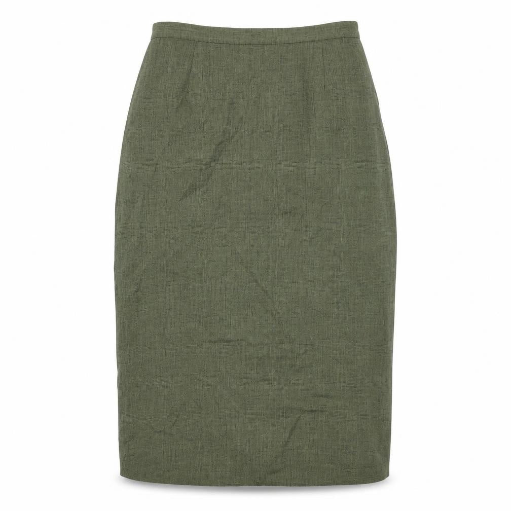 Jumper Womens Green Polyester Straight & Pencil Skirt Size 14 Zip