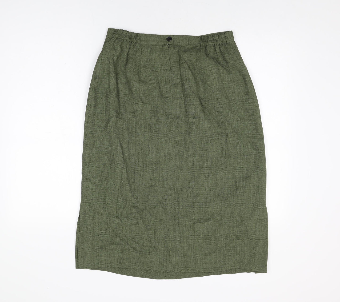 Jumper Womens Green Polyester Straight & Pencil Skirt Size 14 Zip