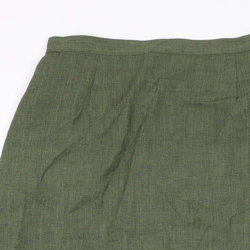 Jumper Womens Green Polyester Straight & Pencil Skirt Size 14 Zip