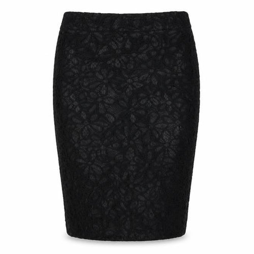 Autograph Womens Black Geometric Polyester Straight & Pencil Skirt Size 12 Zip