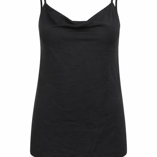 I SAW IT FIRST Womens Black Polyester Camisole T-Shirt Size 14 Cowl Neck