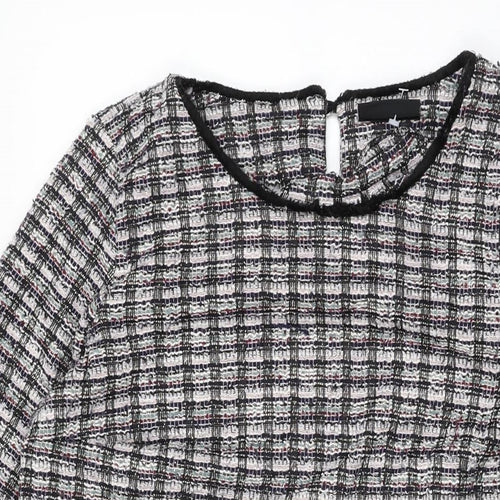 Wallis Womens Multicoloured Geometric Polyester Shift Size 12 Round Neck Button