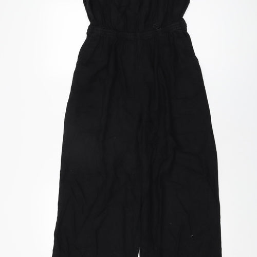 H&M Womens Black Viscose Jumpsuit One-Piece Size S L29 in Tie