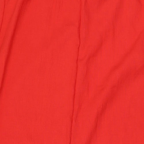 Actuel Womens Red Viscose Shift Size S V-Neck Button
