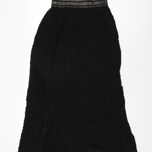 Millenium Womens Black Polyester Swing Skirt Size M