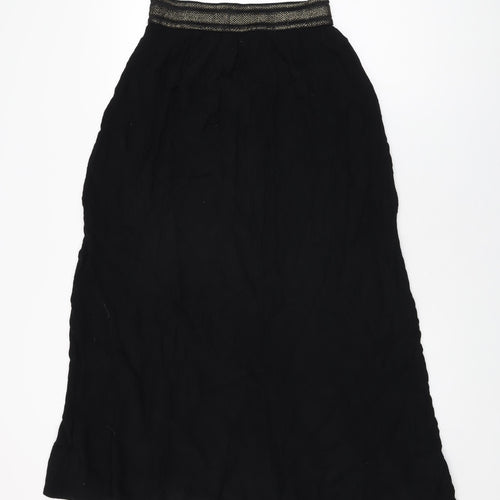 Millenium Womens Black Polyester Swing Skirt Size M