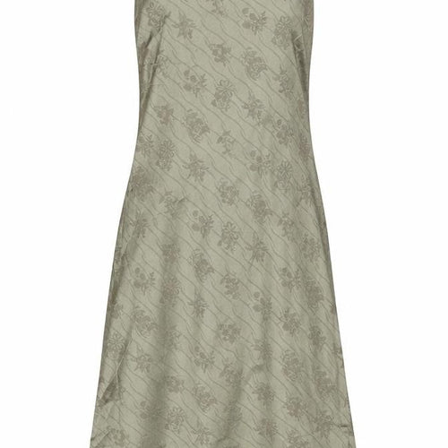 Kiss the Sky Womens Green Floral Polyester Slip Dress Size S Square Neck Tie