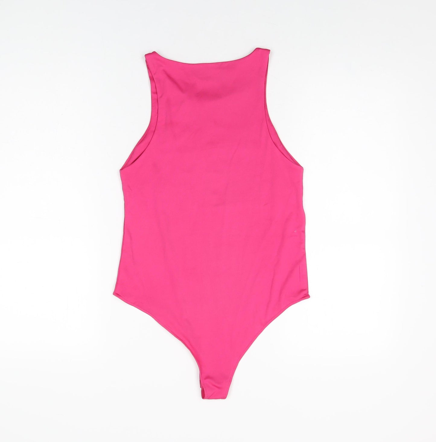 Dunnes Stores Womens Pink Polyester Bodysuit One-Piece Size S Snap