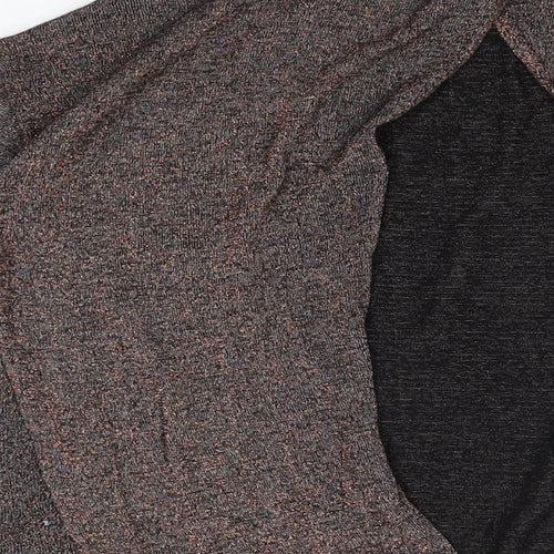 Warehouse Womens Black Viscose Basic T-Shirt Size 10 Round Neck