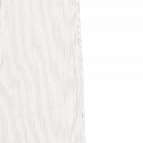 Bershka Womens Beige Viscose Bodycon Size XS Round Neck Pullover