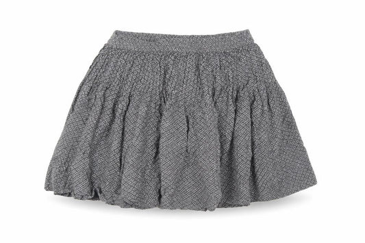 NEXT Girls Grey Geometric Viscose Skater Skirt Size 8 Years Regular - Elasticated Waist