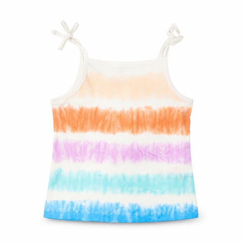 Marks and Spencer Girls Multicoloured Striped Cotton Camisole Tank Size 4-5 Years Square Neck Pullover