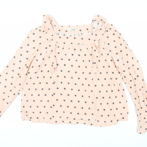 Alice Temperley Womens Pink Geometric Viscose Basic Blouse Size 16 Square Neck - Ruffles