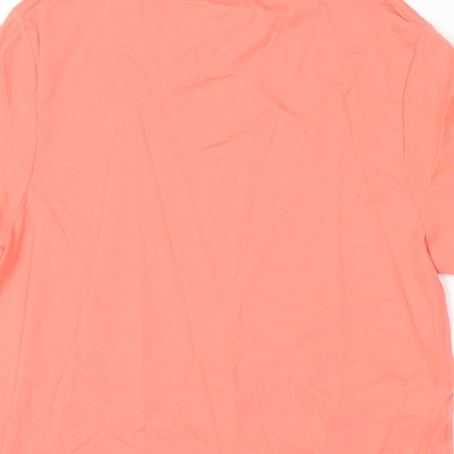 Marks and Spencer Boys Pink Cotton Pullover T-Shirt Size 13-14 Years Crew Neck