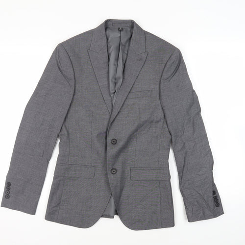Marks and Spencer Mens Grey Polyester Jacket Suit Jacket Size 36 Regular