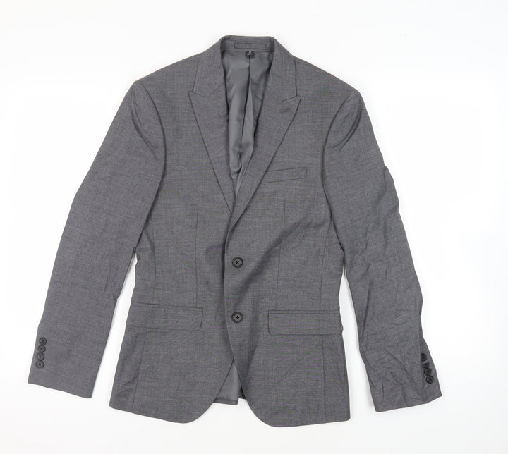 Marks and Spencer Mens Grey Polyester Jacket Suit Jacket Size 36 Regular