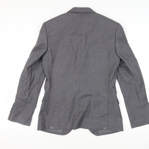 Marks and Spencer Mens Grey Polyester Jacket Suit Jacket Size 36 Regular