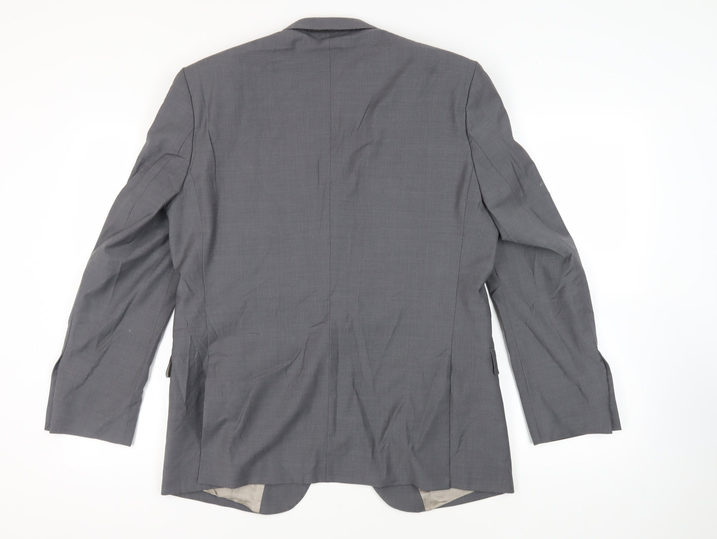 Santinelli Mens Grey Polyester Jacket Suit Jacket Size 42 Regular