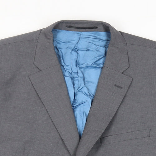 Santinelli Mens Grey Polyester Jacket Suit Jacket Size 42 Regular