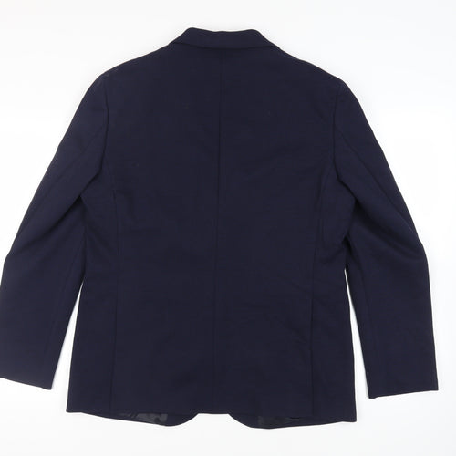 Marks and Spencer Mens Blue Polyamide Jacket Suit Jacket Size 42 Regular