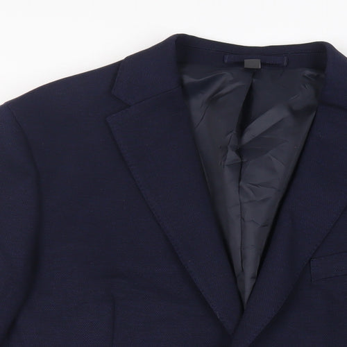 Marks and Spencer Mens Blue Polyamide Jacket Suit Jacket Size 42 Regular