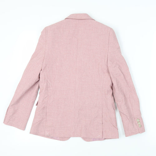 Marks and Spencer Boys Pink Jacket Blazer Size 10-11 Years Button