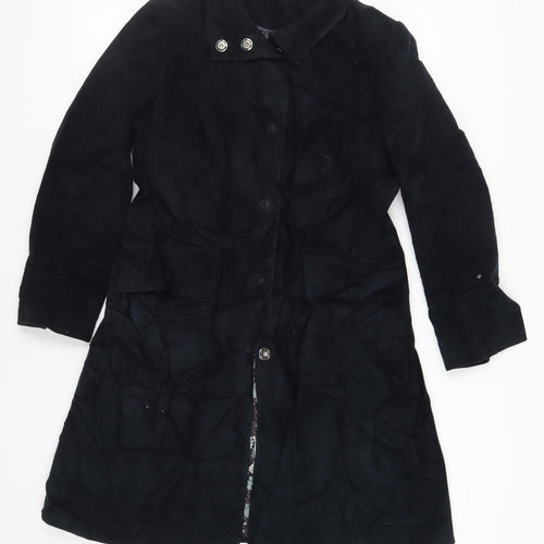 NEXT Womens Black Pea Coat Coat Size 14 Snap - Vintage