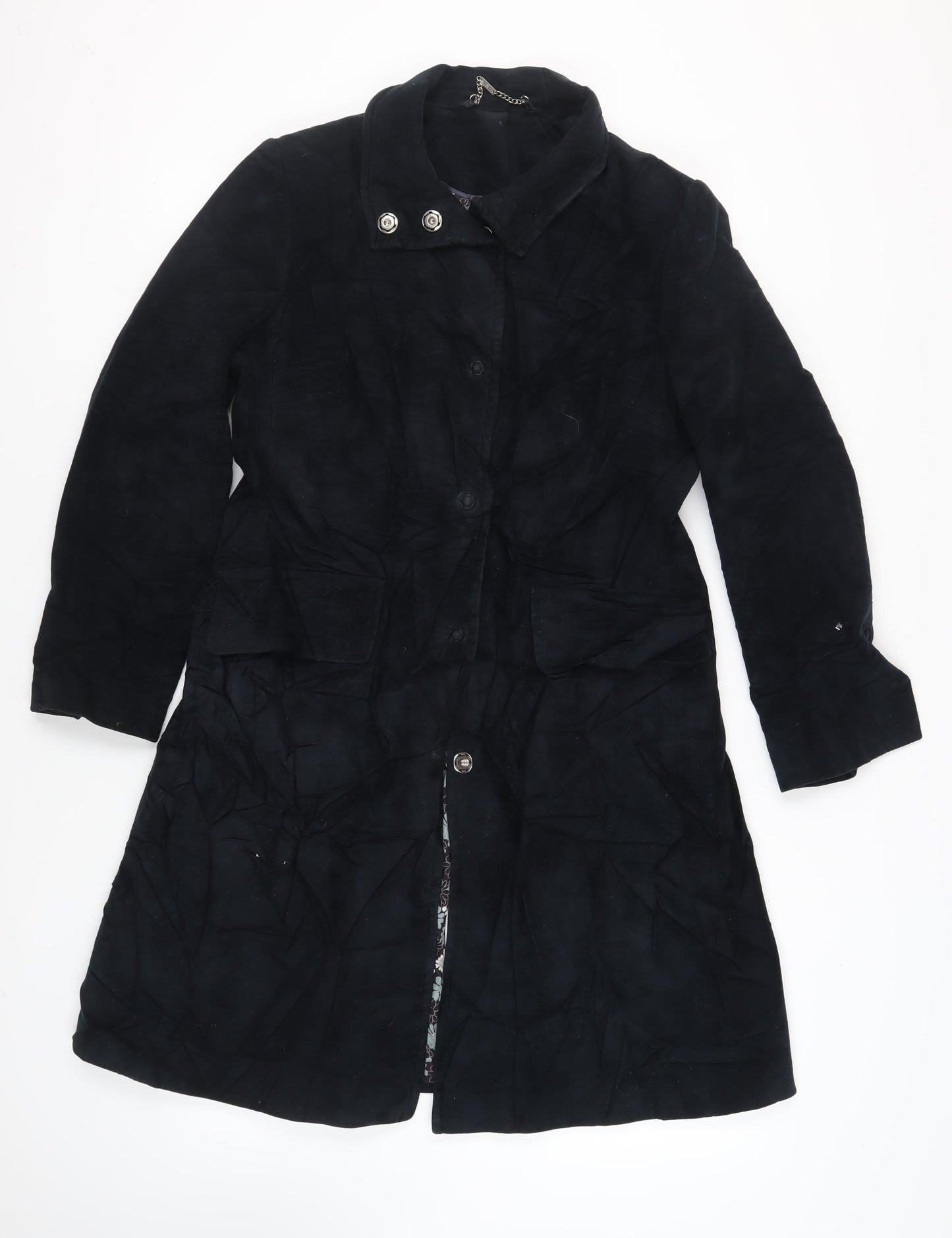 NEXT Womens Black Pea Coat Coat Size 14 Snap - Vintage