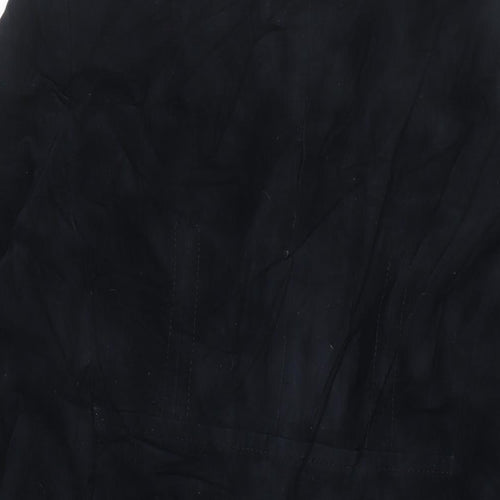 NEXT Womens Black Pea Coat Coat Size 14 Snap - Vintage